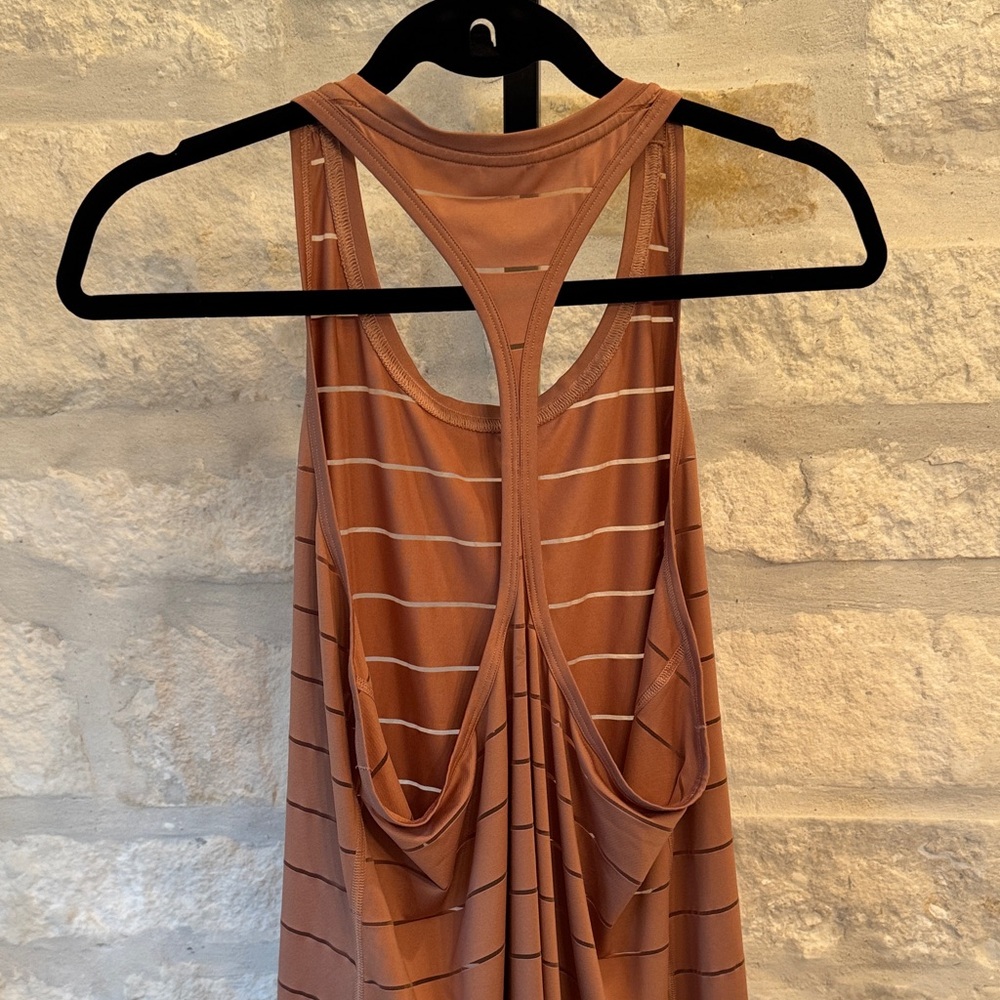 Striped Racerback Tank Top in Rust by - Picture 2 of 3